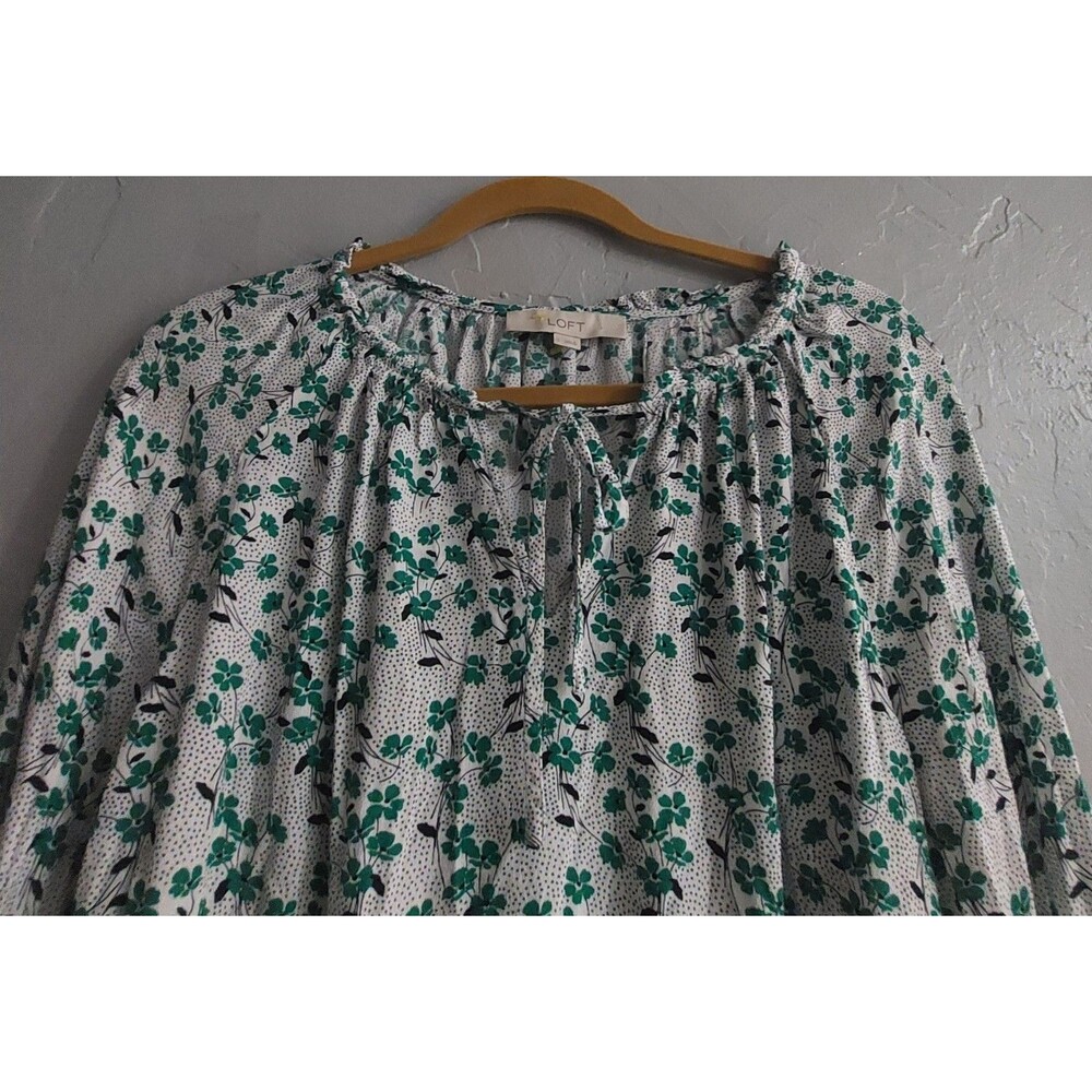 Loft Tops Blouse Women's L, 100% Rayón, 20 Inch Of Armp To Armp - Picture 11 of 11